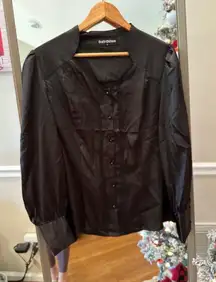 Scarlet Darkness Black Vintage Blouse Large