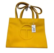 NWT Telfar Medium Shopping Bag Tote Yellow Mustard With Dustbag