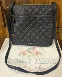 Black Quilted Crossbody Bag By Utiliti