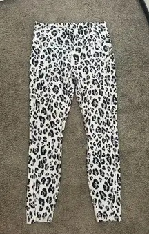 Fabletics  Black And White Cheetah Print Leggings