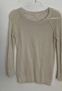 Caslon Cream cotton and‎ silk blend Sweater size medium