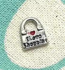 Origami Owl Living Lockets Retired and HTF "I Love Shopping" Bag Floating Charm