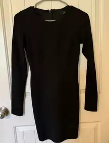 Elegant Black Long Sleeve Dress