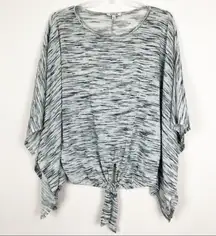 Willow & Sage Women’s Tie Front Gray Cape