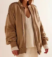 We the Free jacket size L oversized 
Light faded army green