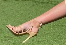 Leather Strappy Heel