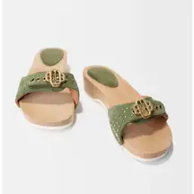 NEW In Box Maje Clover Logo Green Natural Sandals size 37