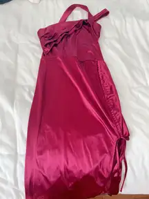 shein hot pink formal dress