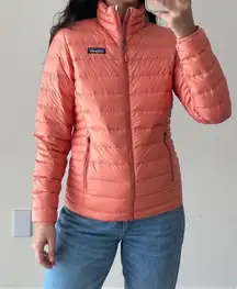 Patagonia Down Sweater Jacket Womens XS Puffer Quilted 800 Fill Goose Rare Melon