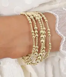 (2) Gold filled stacking bracelets 