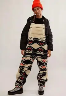 NWT FREE PEOPLE- Hit The Slopes Printed Salopette/Black Fairisle Combo S…