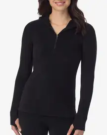 Cuddl duds half zip hoodie micro fleece sz M