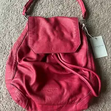 Liebeskind Berlin Red Leather Backpack NWT