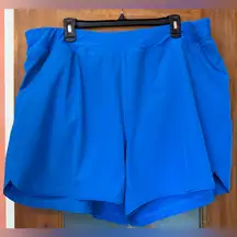 Lands’ End Women’s Royal Blue Swim Exercise Sport Skort Slant Pocket 22W