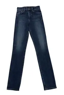 AGOLDE Jeans Camile High Rise Slim Dark Blue Denim Jean In Jade Color Size 24