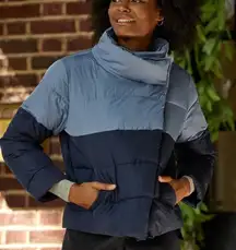 Summersalt Two-Tone Blue Puffer Jacket