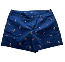 St John's Bay Blue Cherry Shorts Size 14