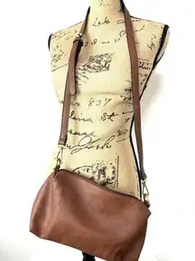 JEN & CO. Vegan Leather Crossbody Bag Purse Brown Adjustable Strap