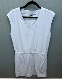 Mountain and Isles Women's Sleeveless V-Neck‎ Drawstring Waist Dress Size M