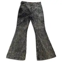 POL Corduroy Flare Pants cords bell bottoms Blue black Wash Anthropologie