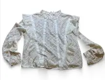 Free People Cream Lace cottagecore fairycore‎ blouse boho festival