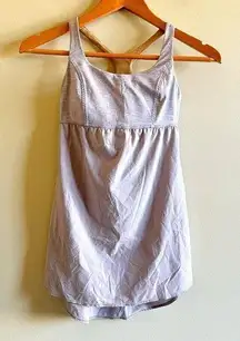 LULULEMON AHLETIC GRAY EMPIRE WAIST RACERBACK CUTOUT TANK‎ TOP WOMENS SIZE S