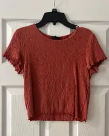 AMERICAN EAAGLE Burnt Orange, Baby Tees, Size Small