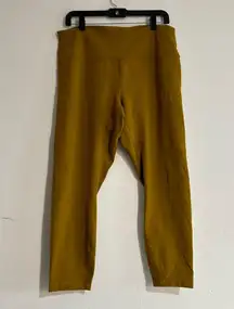 Lululemon Wunder Train High-Rise Everlux Tight Leggings 25" Gold Spice Size 16
