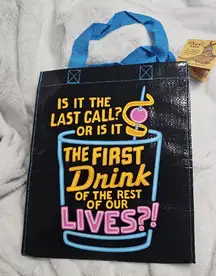 Blue Q Is It The Last Call Or The First Drink Of The Rest Of Our Lives Tote