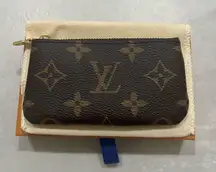 LOUIS VUITTON Monogram Key Pouch Coin Purse. Open Box, Never Used.