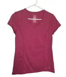 Danskin Now Womens Pink Semi-fitted V-neck  Sz S