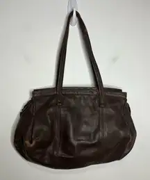 J. Jill brown leather shoulder bag‎ medium size 12.75” x 11”