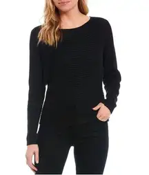 LAUREN Ralph Lauren Metallic Boat Neck Long Dolman Sleeve Statement Swea…