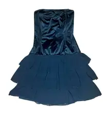 Y2K Wet Seal Black Halter Dress Deadstock NWT Made USA Tiered Womens Medium