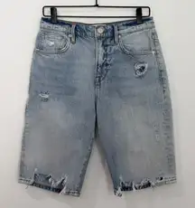 Frame Le Vintage Bermuda Denim Shorts In Clash size 26