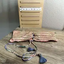 Maaji Women’s Extra Large Bandeau Tassel Patterned Swim Top