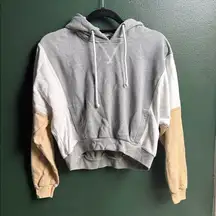 Abercrombie & Fitch Tri-Tone Hoodie - Gray, White, Tan
