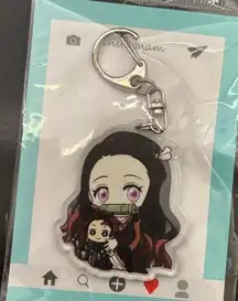 NEW Chibi Demon Slayer Nezuko Kamado Keychain Charm