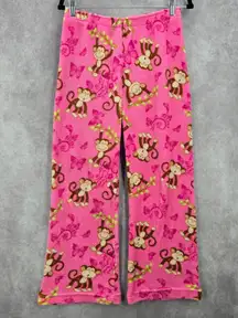 Seven Apparel Pink Fleece Money Butterfly Trouser Sleep Pajama Pants M Medium