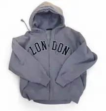 brandy melville london christy zip up hoodie