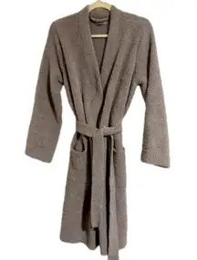 Barefoot Dreams CozyChic softest gray robe/ belted cardigan