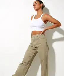 NWT motel rocks motelrocks split parallel jeans london fog khaki jeans xs/33l