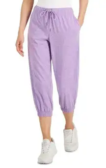 ID Ideology Performance Cropped Jogger Pants, Purple Plus Size 2X New w/Tag