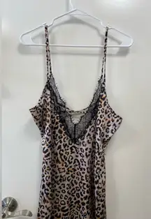 CBR Leopard Print Lace Trim Slip size xl fits like a medium