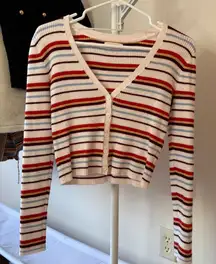 La Hearts Multicolor Striped Cardigan