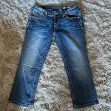 Miss Me signature cuffed capri 30 embellished jeans
