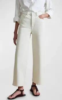 APIECE APART Merida Cropped Straight Leg Jean High Rise Ecru Cream Size 26 New