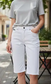 ROCAWEAR Capri Shorts Womens White Denim 5-Pocket Urban Summer Size 13