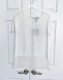 St. John Collection Bright White Tunic Blouse