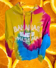 Luxe Bahamas Nassau EST 1973 Tie Dye Hoodie Sweatshirt‎ Size Small